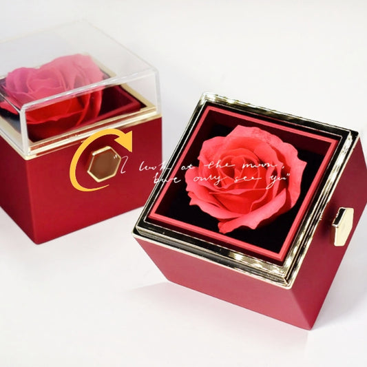 Rotating Soap Flower Rose Gift Box Creative Rotating Rose Jewelry