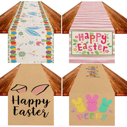 Easter Table Flag Linen Strong Durable Tablecloth Oil And Stain Proof Women dealsniper-net