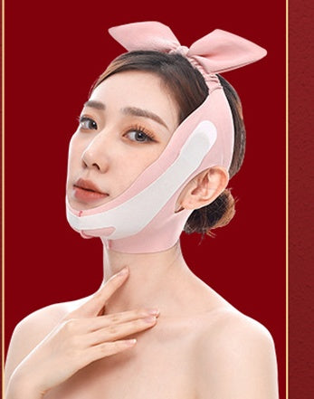 Face Mask Rabbit Ears Facial Lifting Sleep Stretcher Beauty dealsniper-net Pink Far infrared