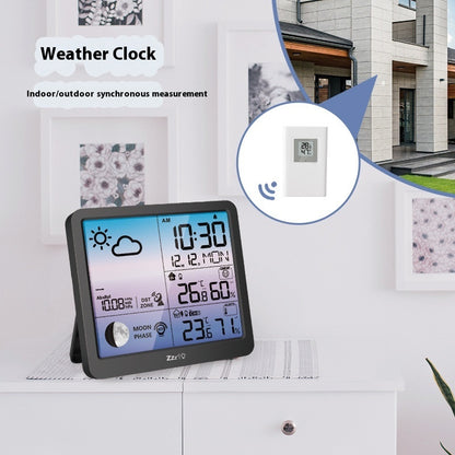 LCD Color Screen Weather Forecast Bell Radio Control Clock