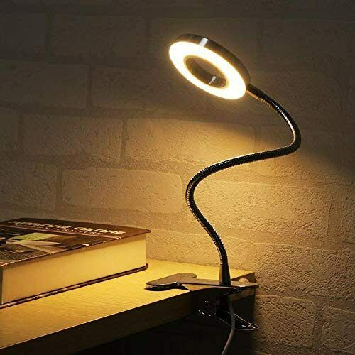 Clip On Desk Lamp LED Flexible Arm USB Dimmable Study Reading Table Night Light Home dealsniper-net