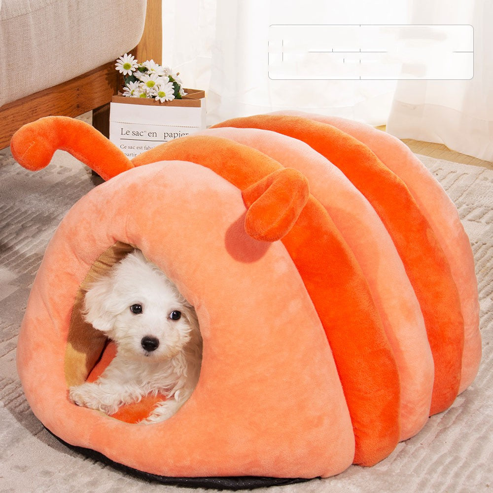 Plush Pet Bed Winter Warm Pets Gym From House Orange