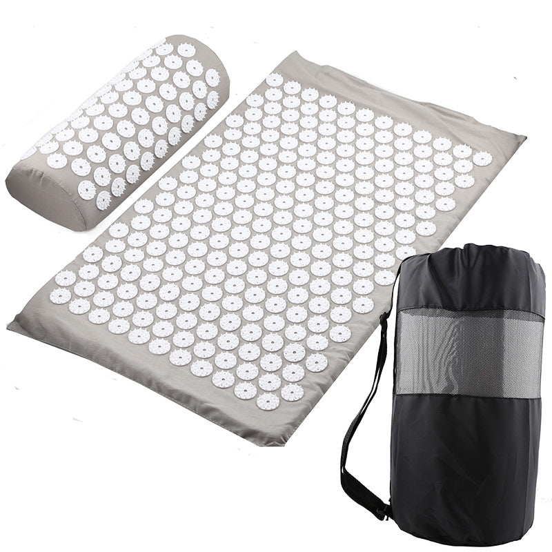 Fitness Yoga Acupuncture Mat Acupuncture Pillow Storage Bag Sports Gym From House Grey 3PCS