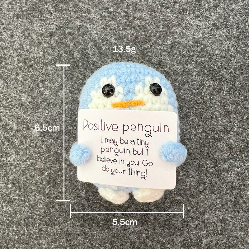 New Cute Positive Energy Pickle Doll Knitting Kids DealSniper.net Blue Penguin Base 1PCS