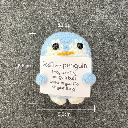 New Cute Positive Energy Pickle Doll Knitting Kids DealSniper.net Blue Penguin Base 1PCS