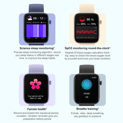 Sports Heart Rate Meter Step IP67 Waterproof Full Screen Smart Watch Jewelry Gym From House