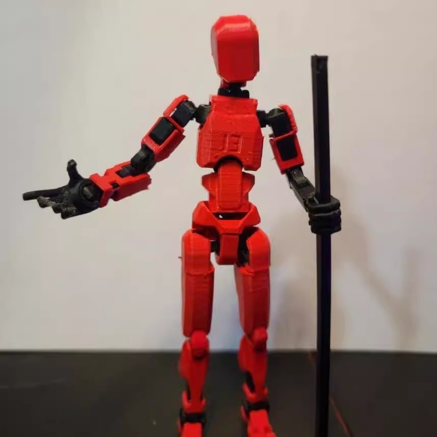 Multi-Jointed Movable Shapeshift Robot 2.0 3D Printed Kids dealsniper-net Chinese Red