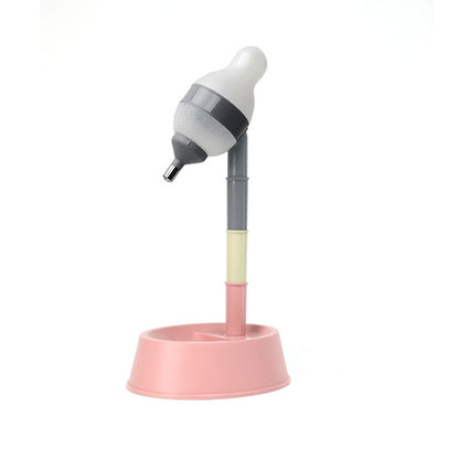 Pet Drinker Dog Bowl Feeding Cat Bowl Standing Dog Kettle Pets DealSniper.net Pink.