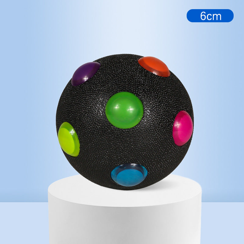 Small Dog Pet Training Interactive Luminous Elastic Ball Pets Gym From House 6CM Disco Ball Black
