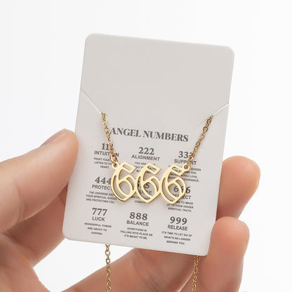 Women's New Angel Lucky Digital Pendant Necklace