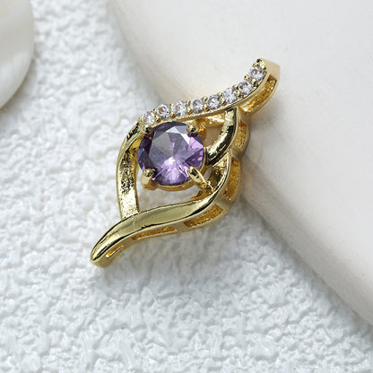 Fashionable Commuter Trendy Micro-Inlaid Zircon Ice-Type Necklace Jewelry Gym From House D082jz eyes