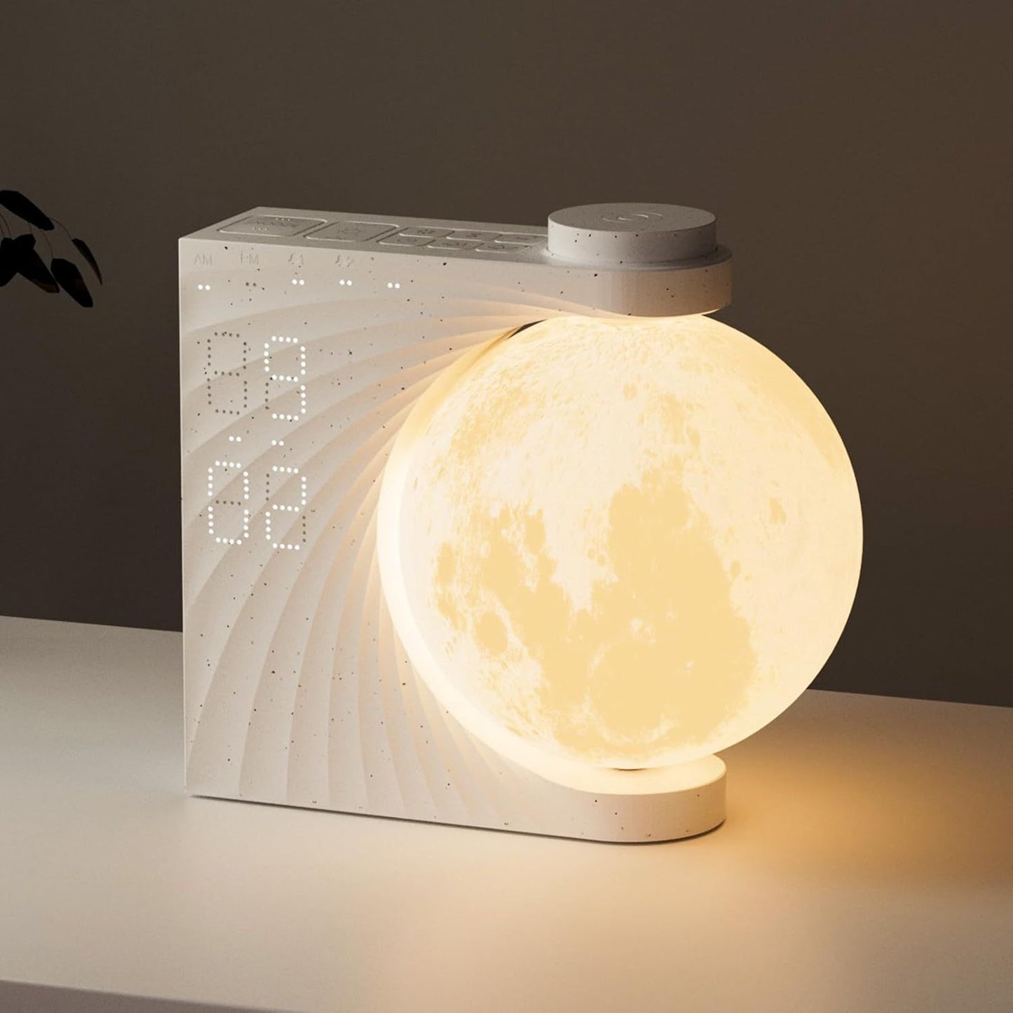 Colorful Atmosphere Moon Light Clock Wake Up Light Breathing Light Home Decor Gym From House Moon Light US