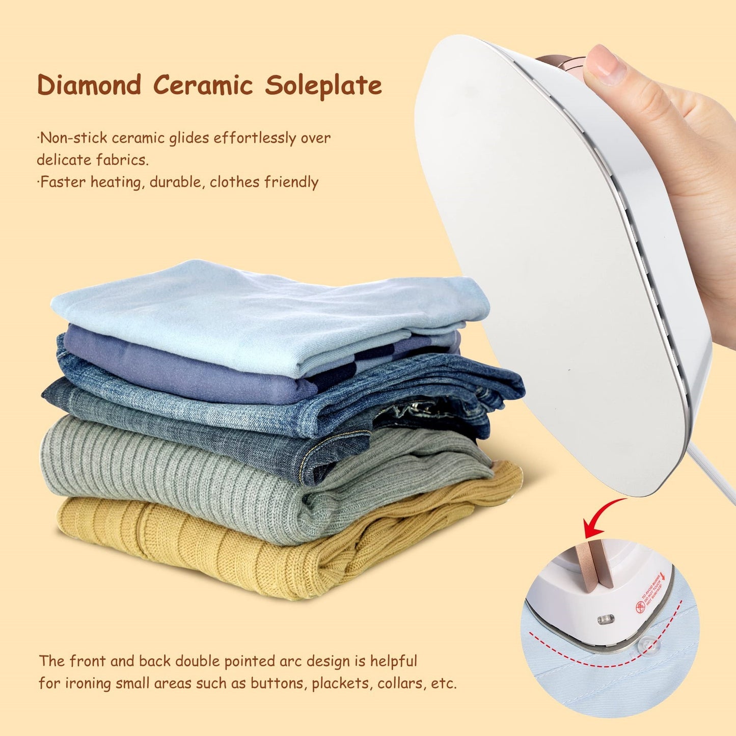Newbealer Travel Iron With Dual Voltage Women DealSniper.net