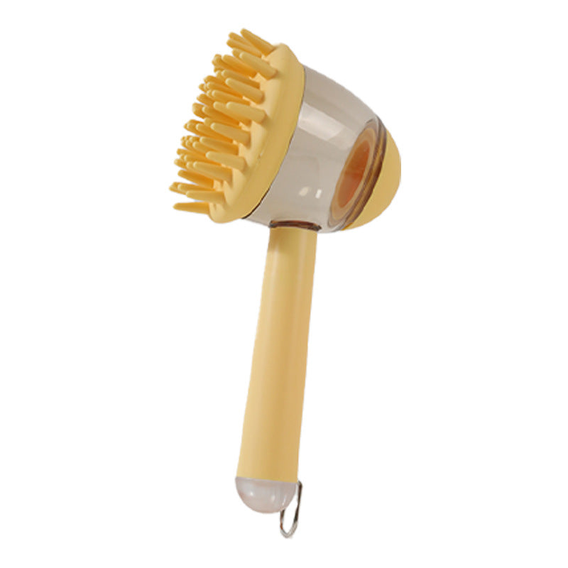 3 In 1 Pets Bath Brush Shower Massage Brush Pets Gym From House 18cm Yellow