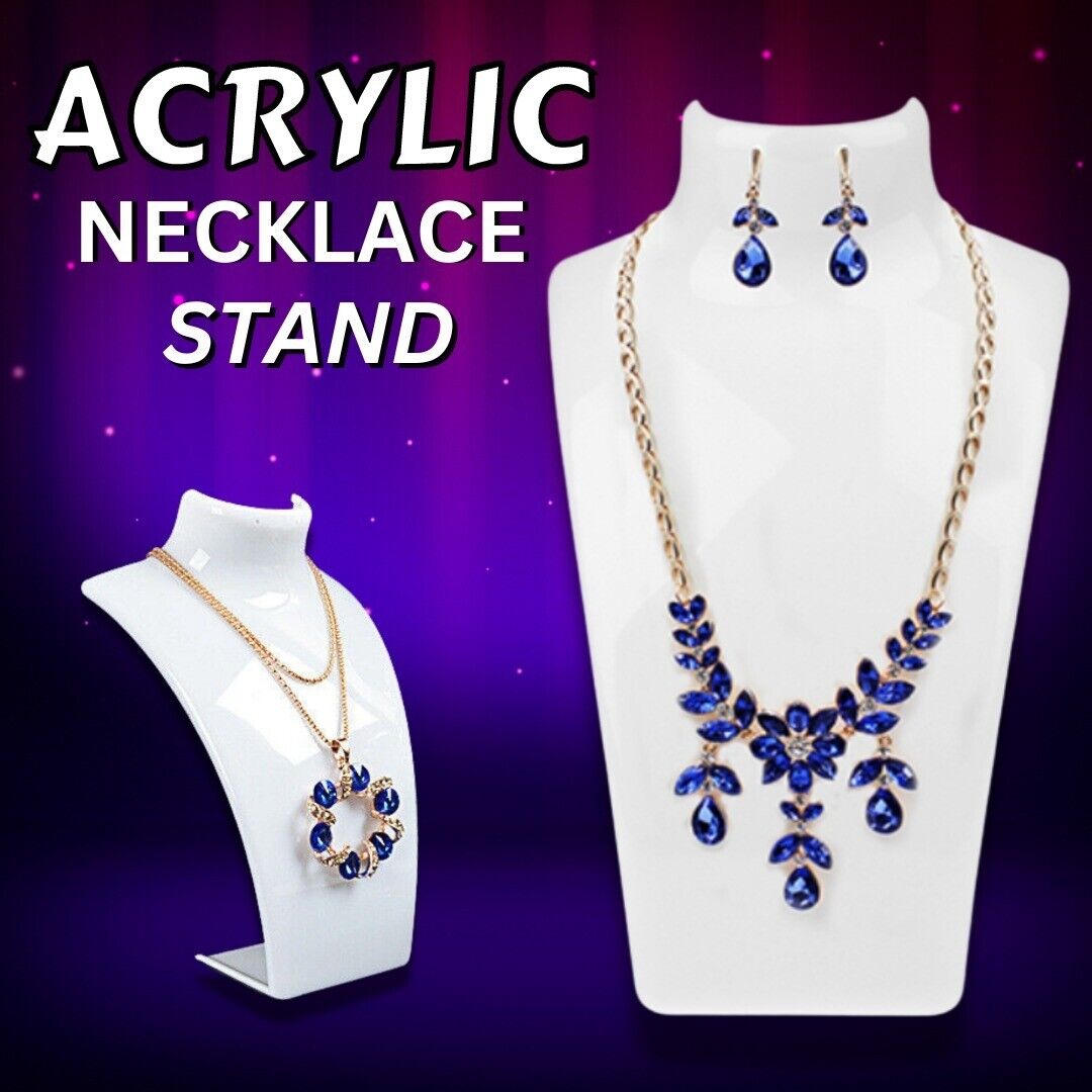 Acrylic Display Stand Necklace Pendant Bust Mannequin Earring Jewelry Chain Show Jewelry dealsniper-net