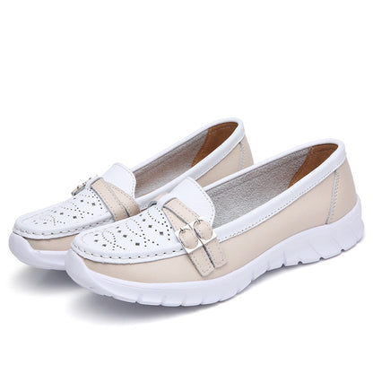 Fashion Pregnant Women Slip-on Women's Shoes Nurse Flat Women dealsniper-net Beige 35