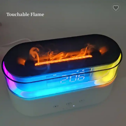 Elegant Alarm Clock Oil Diffuser Innovative Simulation Flame Humidifier