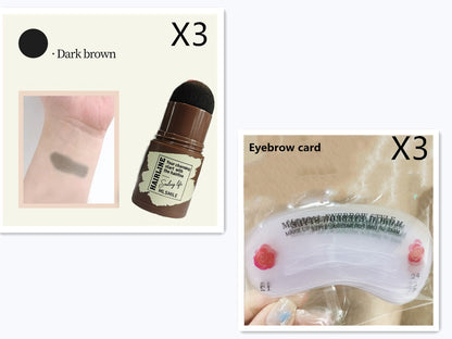 Brow Stamp Shaping Kit Eyebrow Stamp Waterproof Long Lasting Beauty Gym From House C combination x3