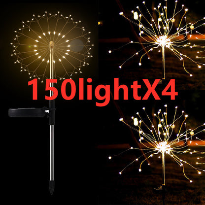 New Ground Plug Solar Fireworks Light LED Light String Copper