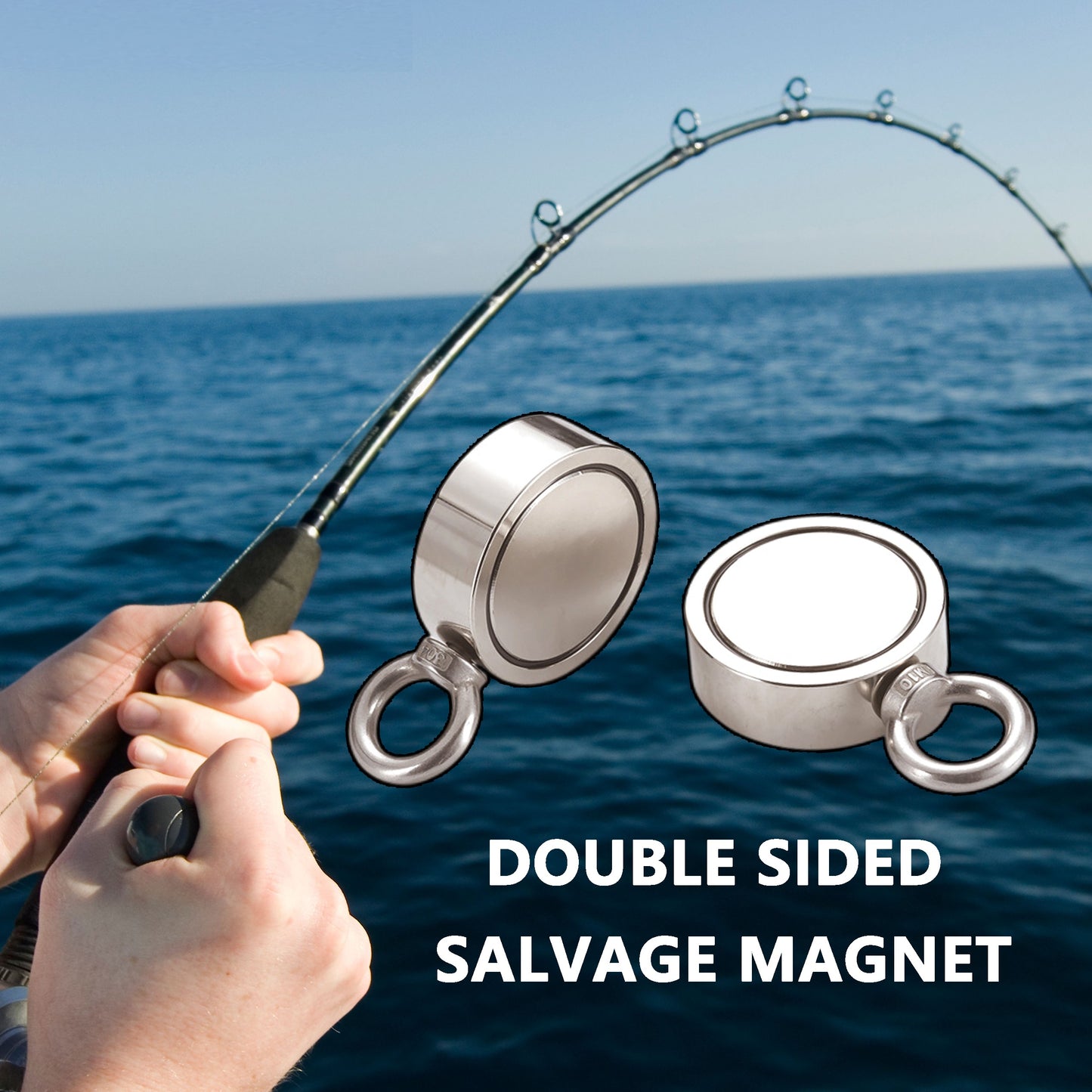 Double Side Fishing Magnet High Intensity Magnetic Fishing Magnet