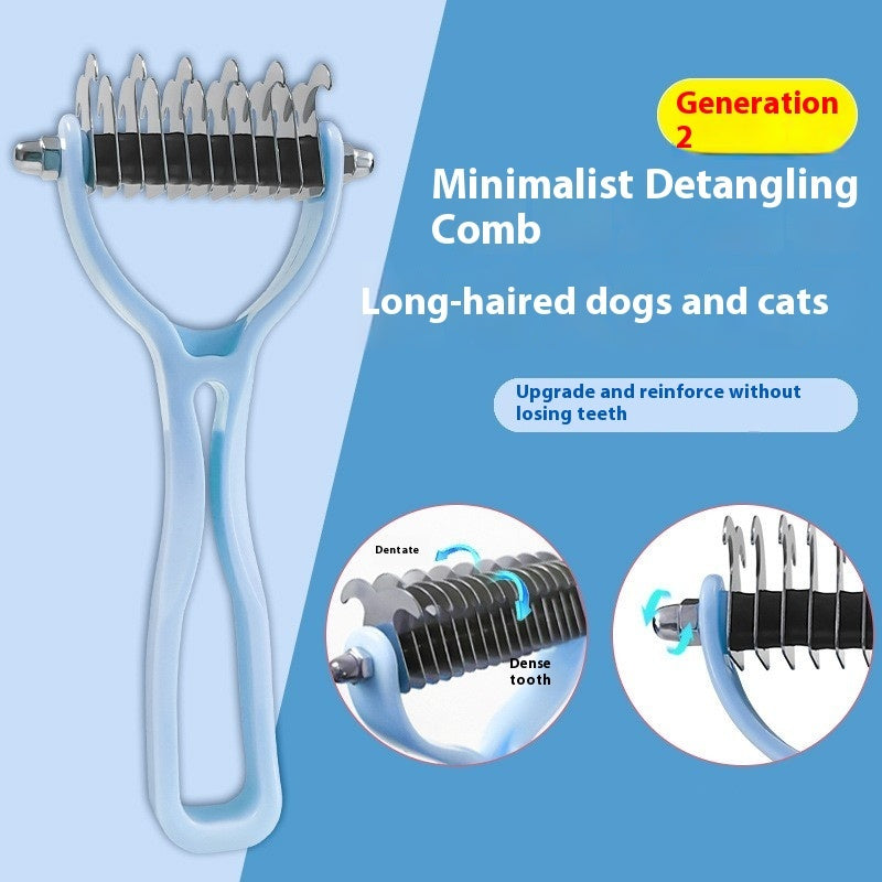 Pets Fur Knot Cutter Dog Grooming Shedding Tools Pets Gym From House AD818 Medium Blue