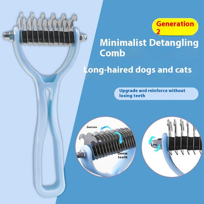 Pets Fur Knot Cutter Dog Grooming Shedding Tools Pets Gym From House AD818 Medium Blue