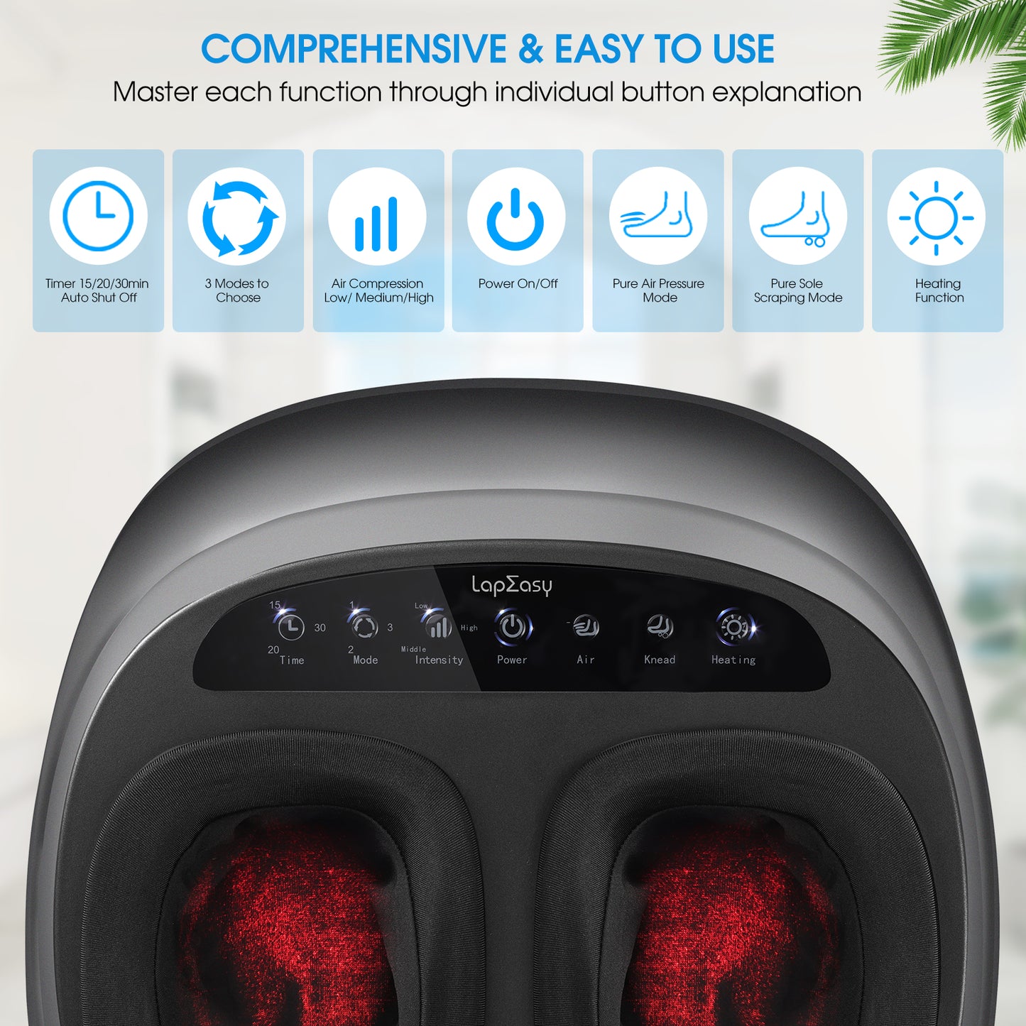 Foot Massager Machine With Heat And Massage Gifts For Men And Women Shiatsu Deep Kneading Electric Feet Massager For Home And Office Use Health DealSniper.net