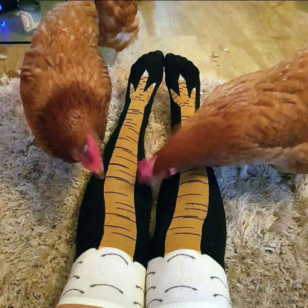 Spring And Autumn Knee Socks Funny Chicken Socks Women DealSniper.net