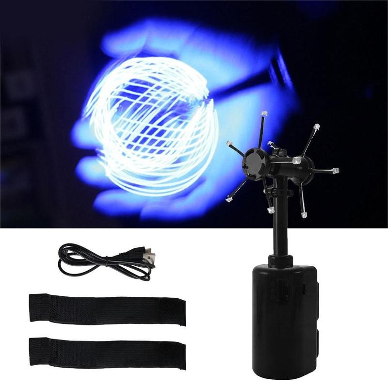 LED Light Balls Toy Luminous Rotating Floating Toy Spiral Kids Gym From House