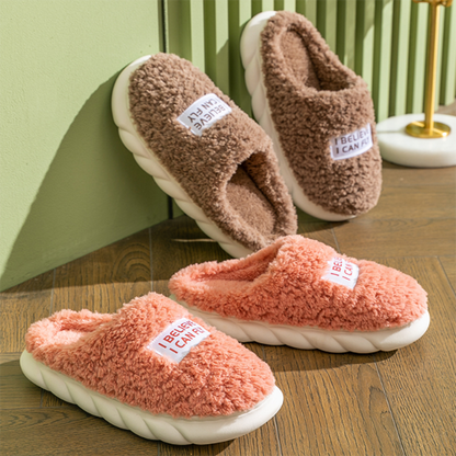 Warm Plush Slippers Home Shoes For Women Couple Winter Slippers Women DealSniper.net