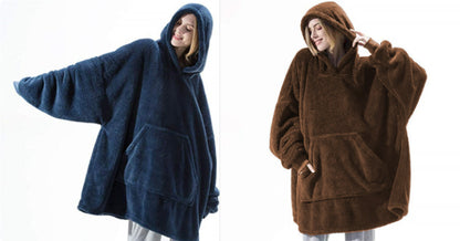 Hoodie Sweatshirt With Big Pocket Tops Sweater Comfortable Loose Women dealsniper-net Set11 One size
