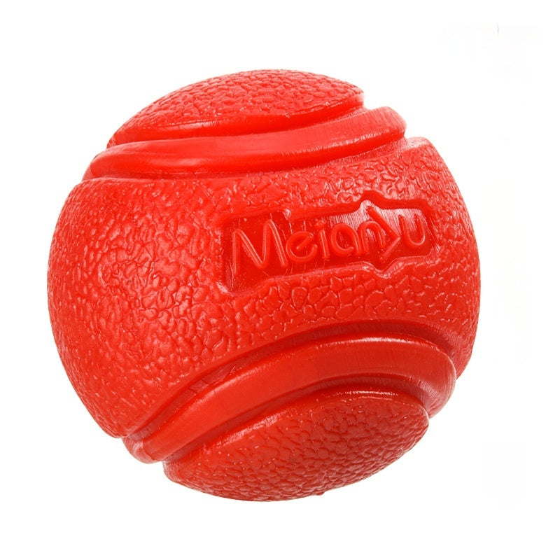 Pet Dog Bouncy Ball Bite-resistant Solid Ball Rubber Bite Pets dealsniper-net Red L