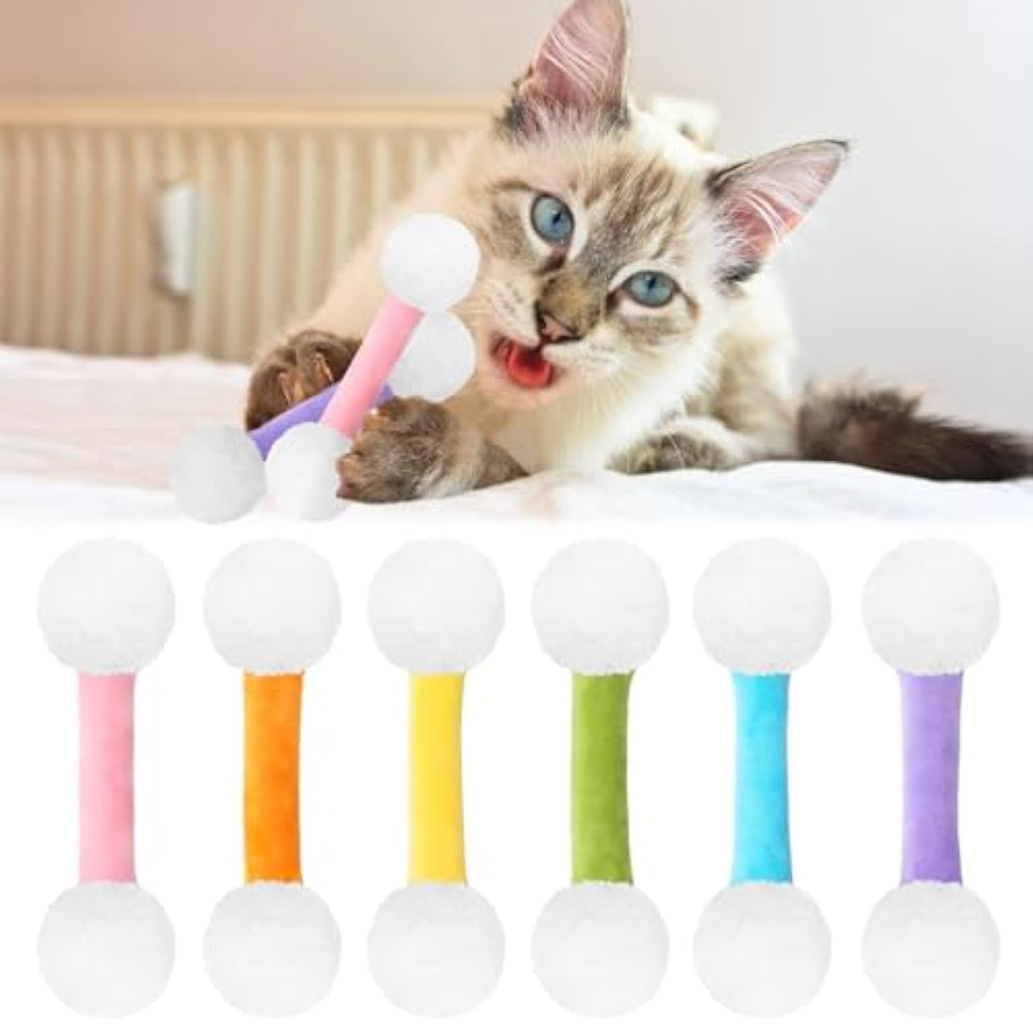 Swabs Catnip Toys Set Of Soft Plush Cat Kicker Toys Pets dealsniper-net
