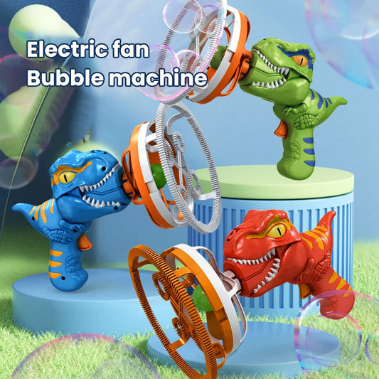 Fan Dinosaur Bubble Machine Bubble Blowing Toy Children's Kids dealsniper-net