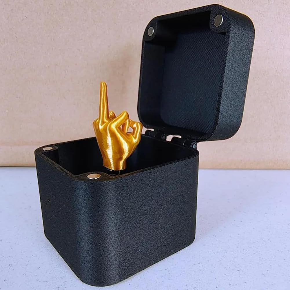 Christmas Interesting Prank Gift Middle Finger In Box Decoration