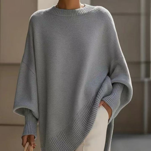 Thick Round Neck Women's Loose All-matching Knitted Pullover Sweater Women Gym From House