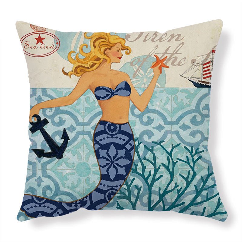 Cushion Covers Sea Turtle Printed Throw Pillow Cases House DealSniper.net A Human 45x45cm