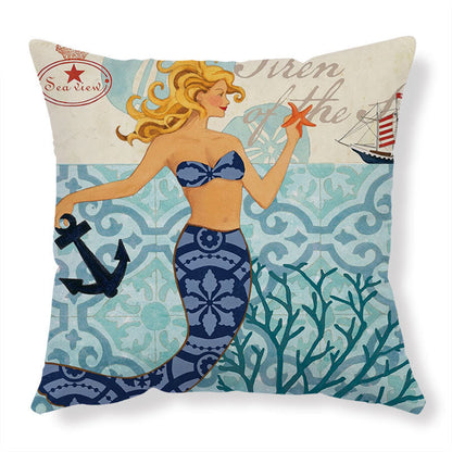 Cushion Covers Sea Turtle Printed Throw Pillow Cases House DealSniper.net A Human 45x45cm