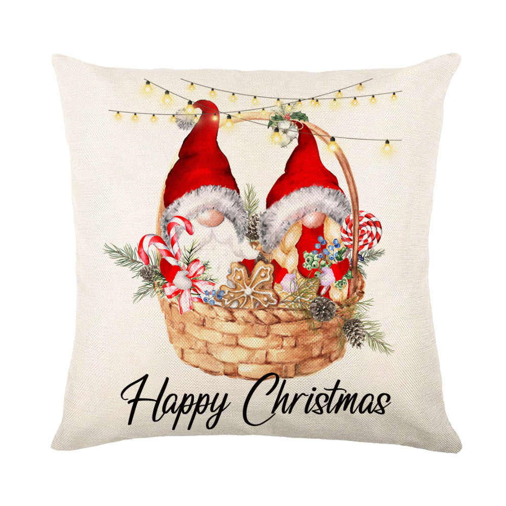 Christmas Decorations Pillow Covers Sofa Square Throw Pillow Holidays DealSniper.net QJ0721 13 45 X45cm Without Pillow