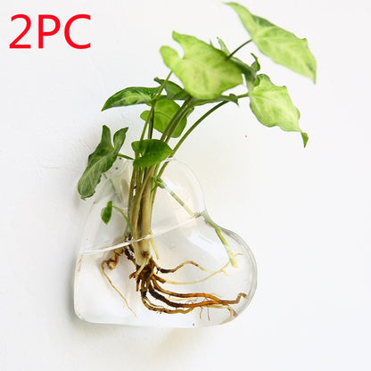 Fashion Wall Hanging Glass Flower Vase Terrarium Wall Fish Tank