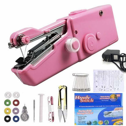 Handheld Mini Sewing Machine Set Hobby Gym From House Pink