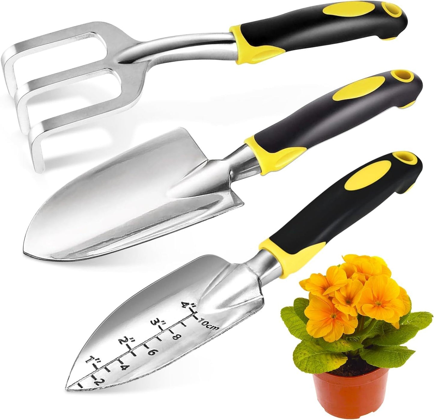 Gardening Hand Tools 3 Piece Set Heavy Duty Garden Trowel