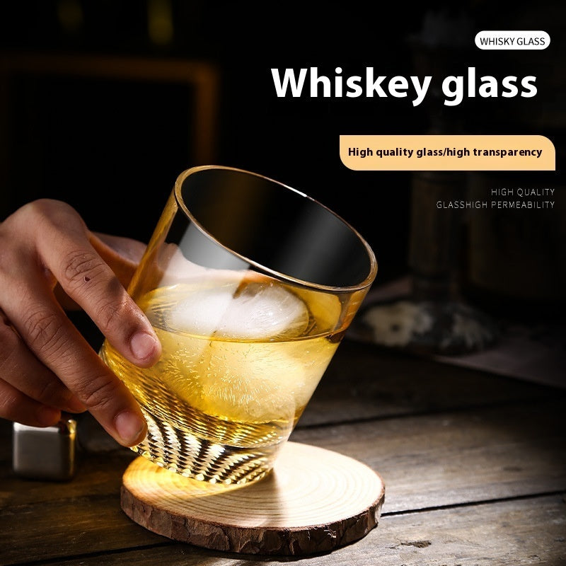 Whiskey Glass Crystal Grid Flower Ice Hockey Kitchen DealSniper.net