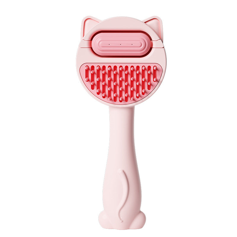 Pets Comb Brush Massage Cleaning Remove Hair Comb Pets Gym From House English Style Pink