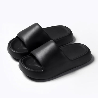 Bread Shoes Home Slippers Non-slip Indoor Bathroom Slippers Women dealsniper-net Black 36to37