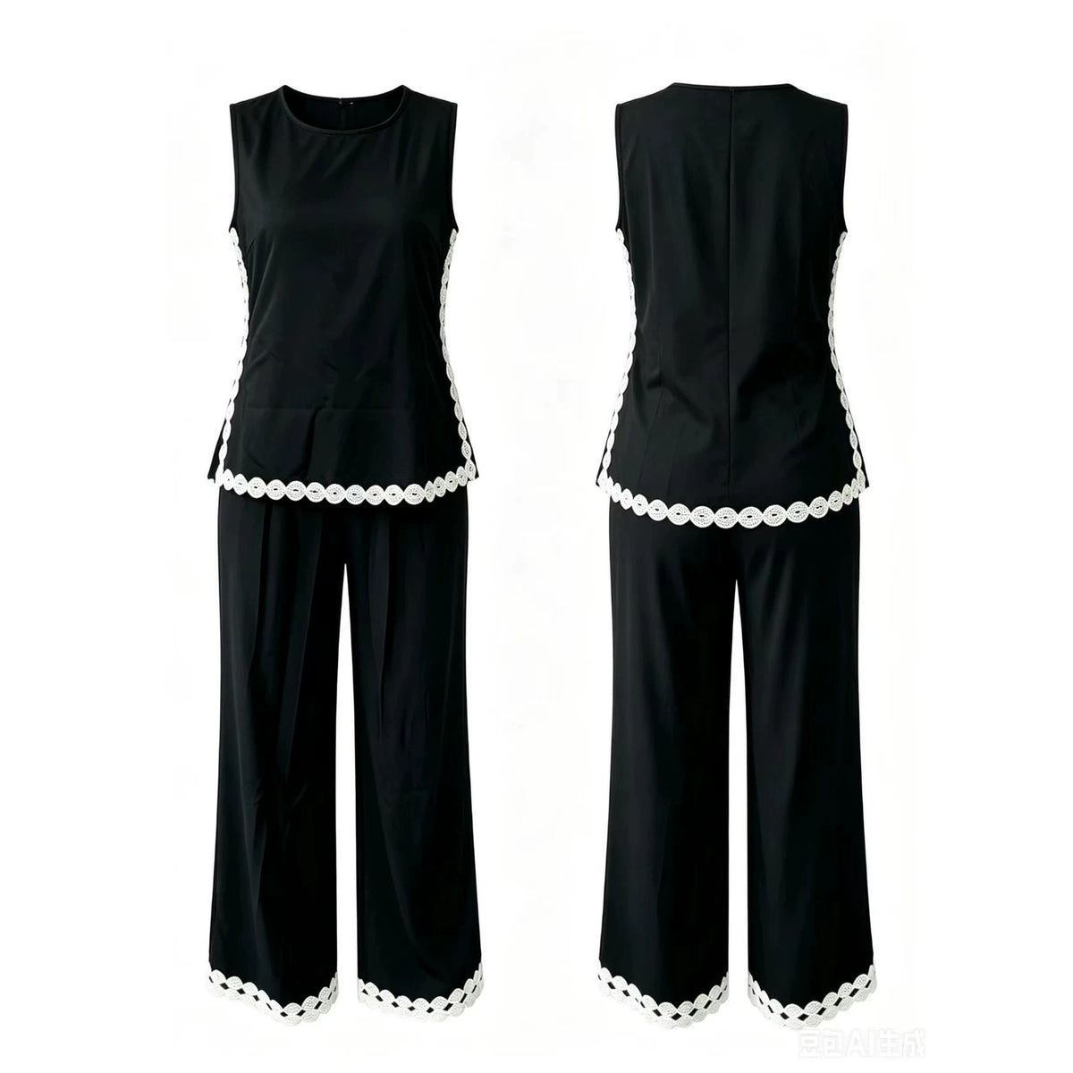 New Sleeveless Casual Pants Set Plus Size Vacation Outfit Women Gym From House