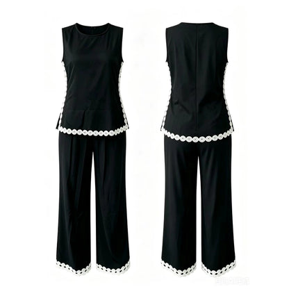 New Sleeveless Casual Pants Set Plus Size Vacation Outfit Women Gym From House