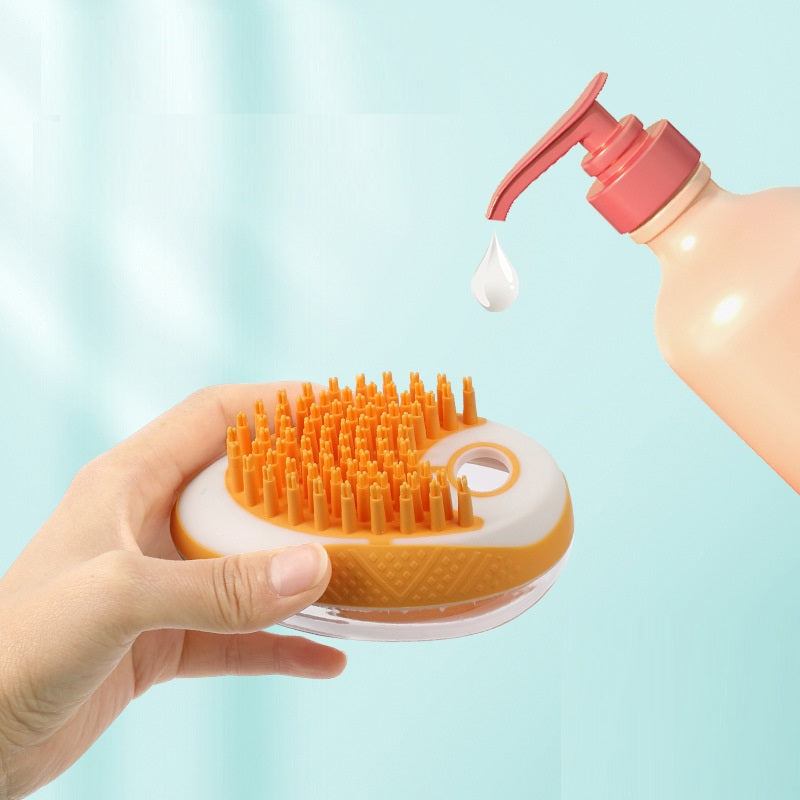 Dog Cat Bath Brush 2-in-1 Pet SPA Massage Comb Soft Silicone Pets Pets dealsniper-net