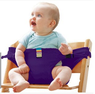 Baby Portable Baby Dining Chair Seat Fixing Belt Kids DealSniper.net Purple