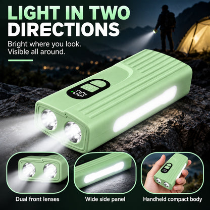 Rechargeable Z838 Green Portable Bicycle Flashlight Power Bank Outdoor DealSniper.net
